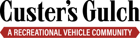 Custer's Gulch A Recreational Vehicle Community Logo Black Text